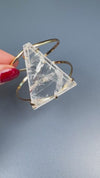 Crystal triangle cuff bracelet