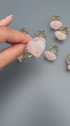 Rose quartz heart ring