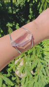 Chunky Lemurian crystal statement cuff bracelet