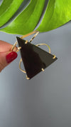 Black onyx triangle cuff bracelet