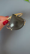 Black onyx chubby teardrop cuff bracelet