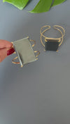 Hematite rectangle cuff bracelet