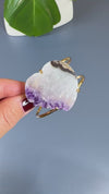 Amethyst slice heart bracet