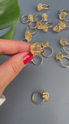 Mini raw citrine gem ring