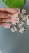 Rose quartz rectangle pendant