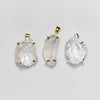 Raw gem crystal pendant