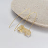 Raw citrine threader earrings