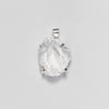 Raw crystal quartz pendant