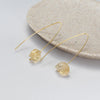 Raw citrine threader earrings