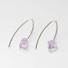 Raw amethyst threader earrings