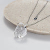 Raw crystal quartz pendant