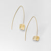 Raw citrine threader earrings