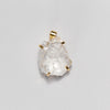 Raw crystal quartz pendant