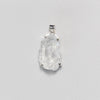 Raw crystal quartz pendant