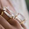Lemurian crystal point ring