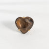 Smoky quartz heart statement cuff ring