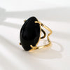 Black onyx marquise ring