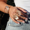 Large chunky raw crystal statement ring