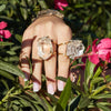 Large chunky raw crystal statement ring