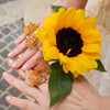 Tangerine crystal cluster statement ring