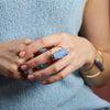 Blue kyanite ring