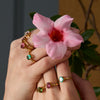 14-karat gold green tourmaline ring