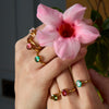 14-karat gold green tourmaline ring
