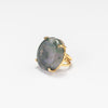 Moss agate mixed shape cabochon rings