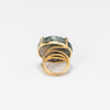 Moss agate mixed shape cabochon rings