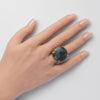 Moss agate mixed shape cabochon rings