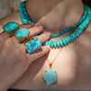Larimar freeform pendant