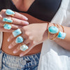 Larimar oval cuff bracelet