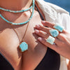 Freeform larimar ring