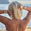 Oversized crystal quartz cluster statement ring
