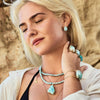 Larimar freeform pendant