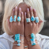 Larimar oval cuff bracelet