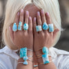 Larimar rectangle cuff bracelet