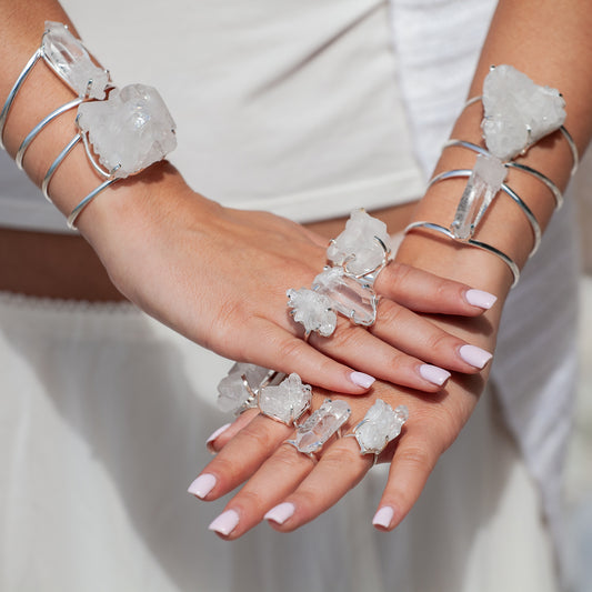 Lemurian point cuff bracelet