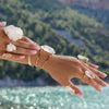Oversized crystal quartz cluster statement ring