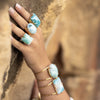 Larimar rectangle cuff bracelet