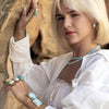 Larimar rectangle cuff bracelet