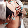 Larimar freeform pendant