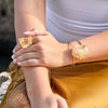 Raw citrine crystal ring