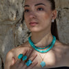 Larimar freeform pendant