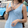 Blue kyanite ring