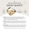 Smoky quartz heart statement cuff ring