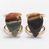 Australian mookaite pear-shaped ring