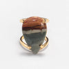 Australian mookaite pear-shaped ring