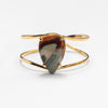 Mookaite pear-shaped cuff bracelet