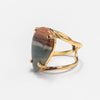 Australian mookaite pear-shaped ring